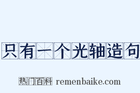 只有一个光轴造句是什么意思的图片
